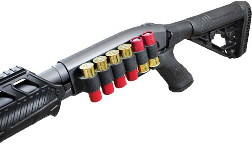 Adaptive Tactical Receiver Mounted Shell Carrier for Remington 870 12 Gauge - Black (Part No. AT06000R)