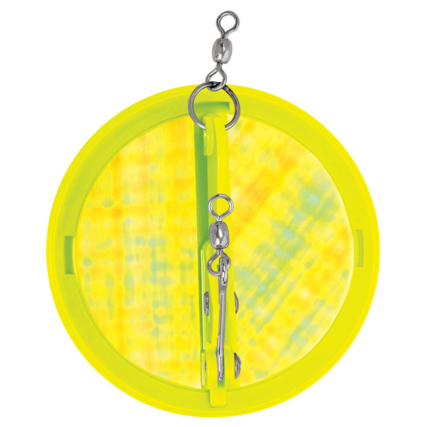 Luhr-Jensen 3-1/4 inch Dipsy Diver Chartreuse/Silver Bottom Moon Jelly