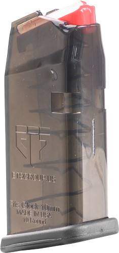 Elite Tactical Systems Group ETS Magazine for Glock 29 10mm - 10 Round Capacity, Carbon Smoke Polymer Finish