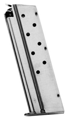 Mec-Gar Magazine for 1911 Government, 10mm Auto, 8-Round Nickel Steel Magazine Part MGCGOV10N