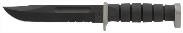 Ka-Bar D2 Extreme Fighting and Utility Knife - 7-inch Serrated Blade with Kraton Handle