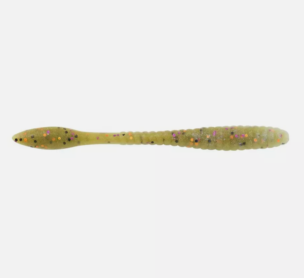 Berkley PowerBait MaxScent Flat Worm Gobyashi 3.6in - Effective Soft Bait for Freshwater and Saltwater Fishing