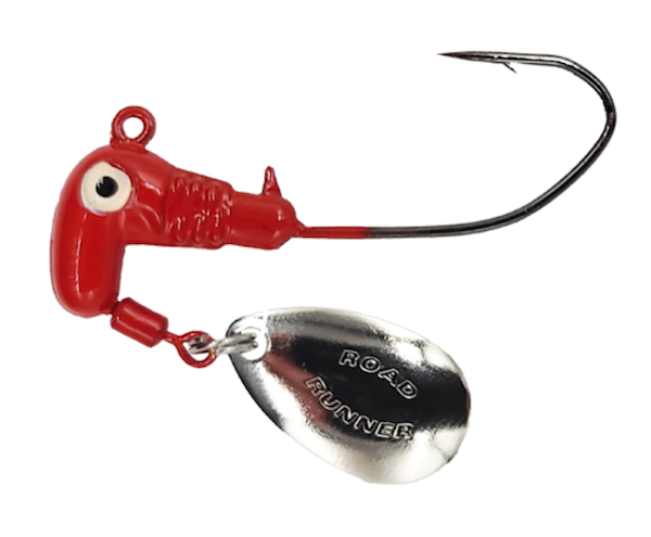 Blakemore Road Runner Sickle Hook Heads, 6-Pack, 1/0 Hook Size, Red, 1/16 Inch