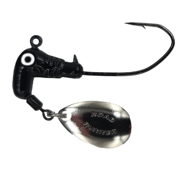 Blakemore Road Runner Sickle Hook Heads, 6-Pack, 1/0 Hook Size, Black, 1/16 inch
