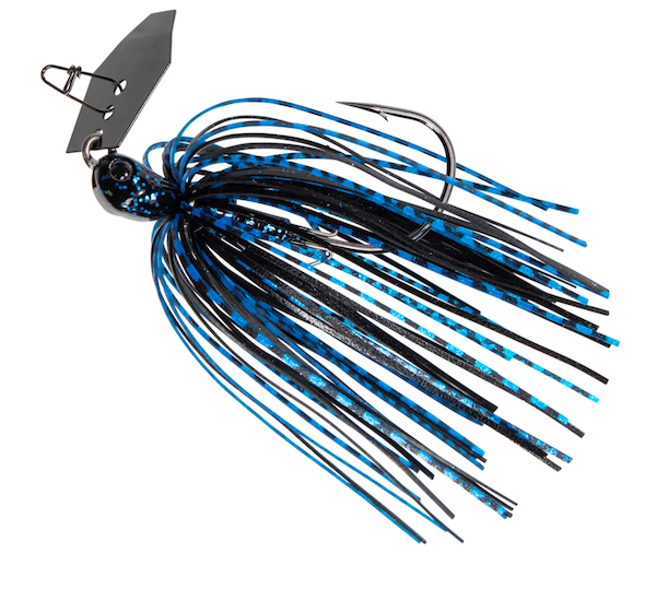 Z-Man Chatterbait Jackhammer BabyJack 3/8 oz Black/Blue - Z-Man Fishing Products CBJB38-06