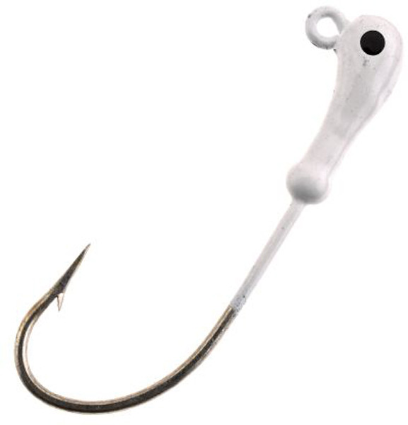 H&H Lure Ball Jig Head 1/8 oz, White, Model B1810-02
