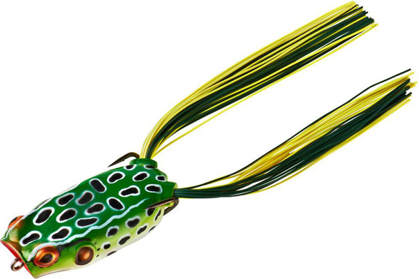 Booyah Poppin Pad Crasher 1/2oz Leopard - Soft Plastic Lure for Bass Fishing