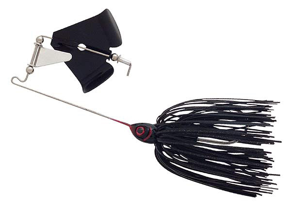 Booyah BYA BUZZ 1/4 oz Black Buzzbait - Premium Bass Lure