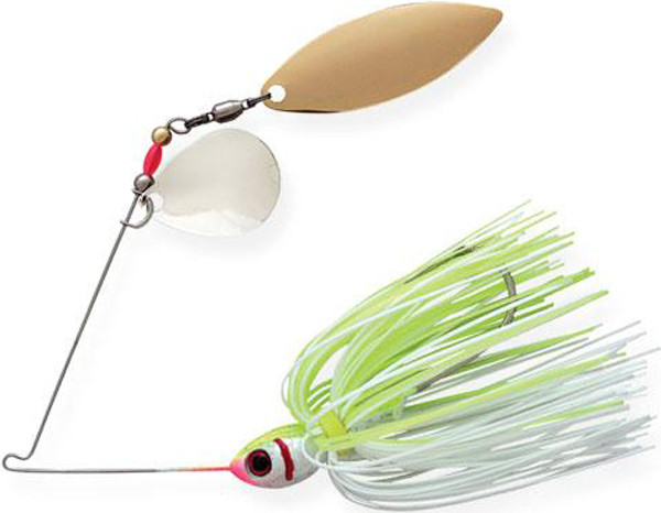Booyah BYA Tandem Spinnerbait 1/2 oz White/Chartreuse Part Number BYBT12616