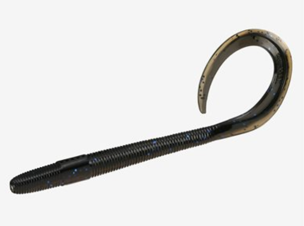 13 Fishing 13 Big Squirm Worm 10 Inch Black & Tan - Bait for Freshwater and Saltwater Fishing