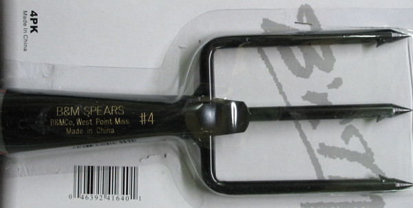 B'n'M 3 Prong 9-inch Spear - Durable Fishing Accessory