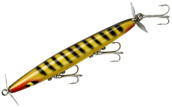 Smithwick Devil Horse 4.5-inch Lure with Yellow and Black Striper Pattern (Part AF105)