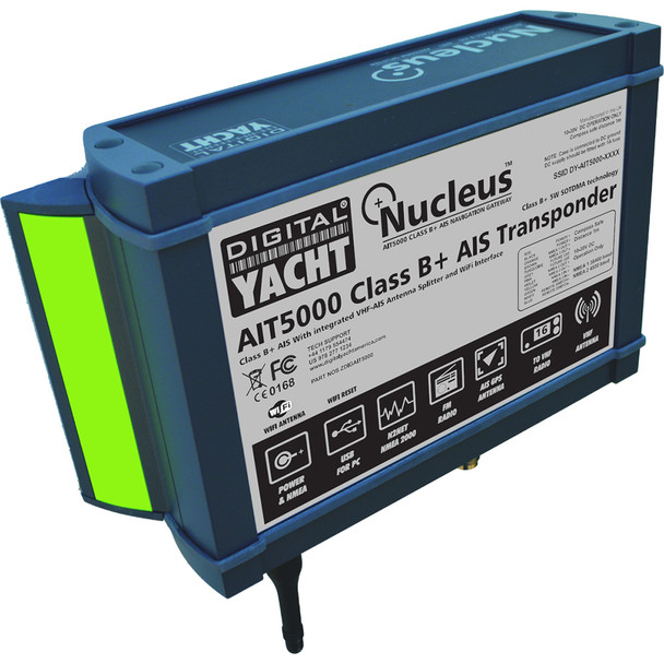 Digital Yacht AIT5000 Class B+ 5W AIS Transponder with Wi-Fi and VHF Splitter