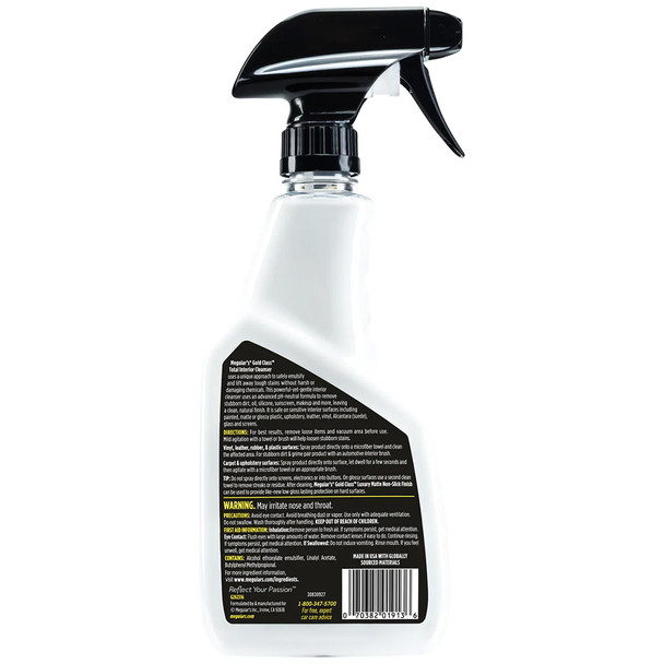 Meguiar's Gold Class Total Interior Cleanser - 16oz for Car Interior Surfaces