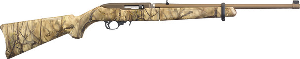 Ruger 10/22 Takedown .22 LR Sporting Rifle with Burnt Bronze Cerakote Barrel and Camouflage Stock