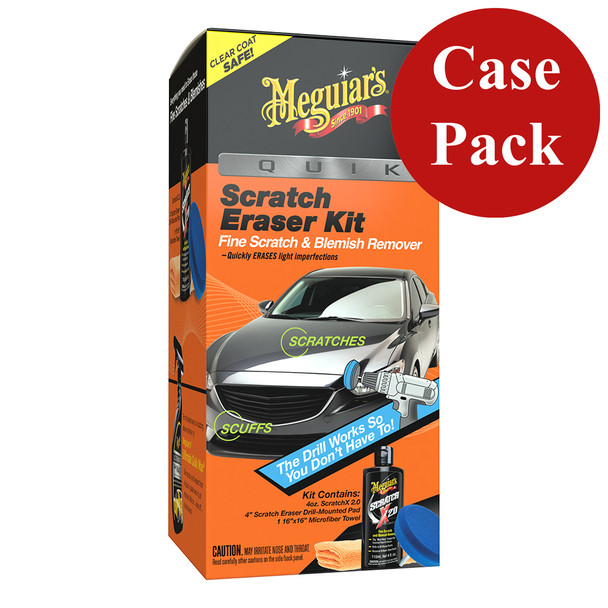 Meguiar's G190200CASE Quik Scratch Eraser Kit – Light Scratch and Blemish Removal System (Case of 4)