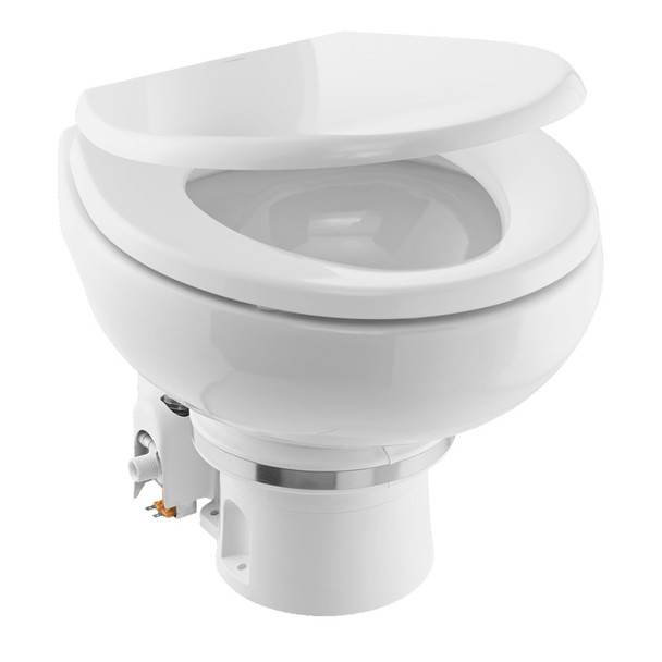 Dometic MasterFlush 7120 White Electric Macerating Toilet with Orbit Base – 24V Freshwater System
