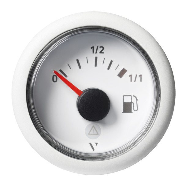 Veratron 52mm ViewLine Fuel Tank Level Gauge A2C59514182 – White Dial, Round Bezel, 0-1/1 Range