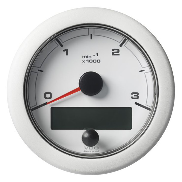 Veratron 3-3/8" OceanLink NMEA 2000 Tachometer - 3000 RPM, White Dial & Bezel