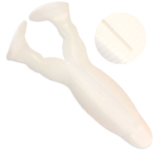 Culprit Worms Incredi-Frog 4-Inch Soft Plastic Bait, White - Pack of 5