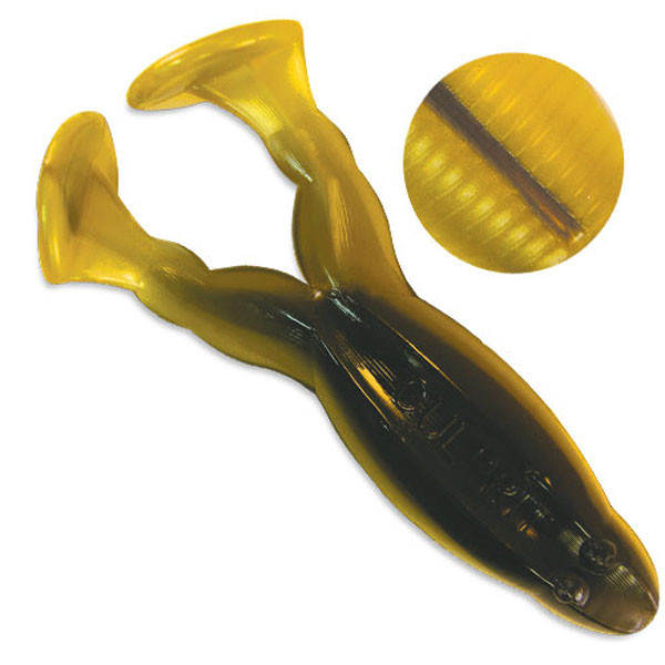 Culprit Worms Incredi-Frog 4-Inch 5-Pack Black and Gold - IF405-117
