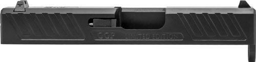 Grey Ghost Precision GGP-SPG43-V1-BLK Slide for Glock 43 with Angled Serrations and Billet Stainless Steel Construction