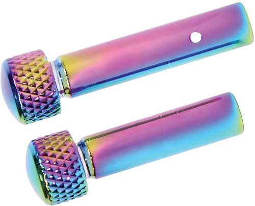 Guntec USA AR15 Extended Takedown Pin Set with Rainbow PVD Coating