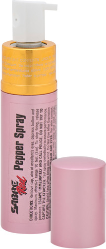 Sabre Red Pepper Spray Lipstick with Maximum Strength Protection – 0.75 oz. Compact Pink Design