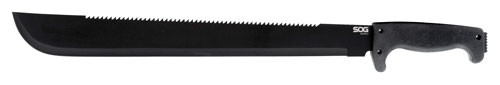 SOG MachiSOGFari 18-Inch Machete with Saw Back and Ballistic Nylon Sheath