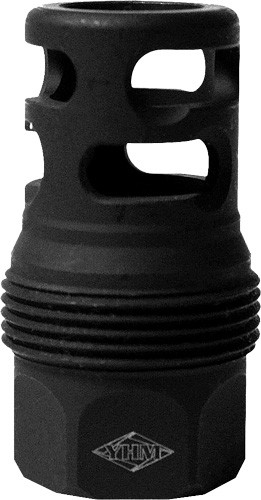 Yankee Hill Machine YHM-4445-MB-M141LH Short SRX Muzzle Brake in Black Melonite