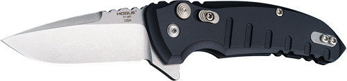 Hogue X1 Microflip Folding Knife with 2.75-Inch Stainless Steel Blade and Black Aluminum Handle