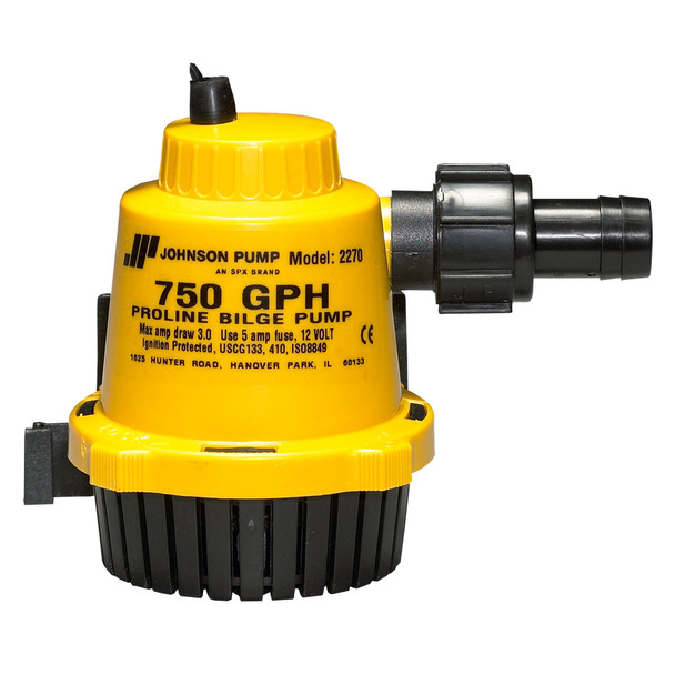 Johnson Pump Proline Bilge Pump 750 GPH with DuraPorts – Reliable Marine Pumping Solution