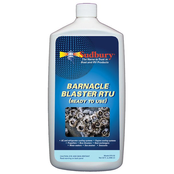 Sudbury Barnacle Blaster RTU Ready To Use - 32oz for Boat Bottoms and Marine Maintenance