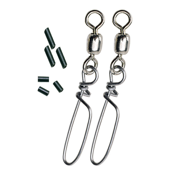 Scotty Large Stainless Steel Coastlock Snaps - 2 Pack with Brass Connectors