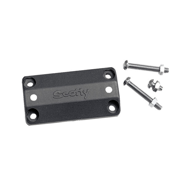 Scotty 242 Rail Mounting Adapter for 7/8 inch and 1 inch Round or Square Rails in Black