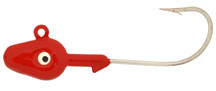 H&H Lure Double Eye Jighead 3/8 oz, 10 Pack, Red