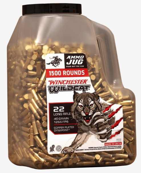 Winchester Ammunition Winchester Wildcat .22 Long Rifle 40 Grain Copper Plated Bullets