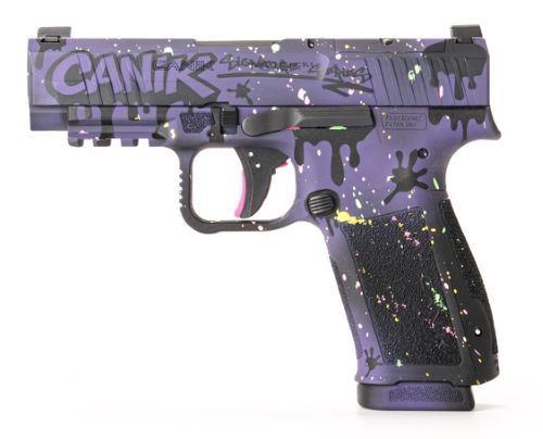 Canik Mete Signature Midnight 9mm Luger Semi-Auto Pistol with Custom Painted Case and Interchangeable Backstraps