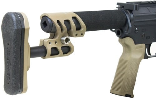 Odin Works Zulu 2.0 Adjustable Stock with Padded Buffer Tube for AR-15 - FDE