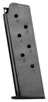 Mec-Gar Magazine 1911 Government .45 ACP - 7 Round Blue Steel Magazine Part MGCG4507B