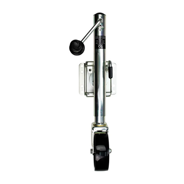 Powerwinch Saltwater Series Boat Trailer Jack - 1200 lb Weld-On Single Wheel with Zinc 500+ HR Salt Spray Coating