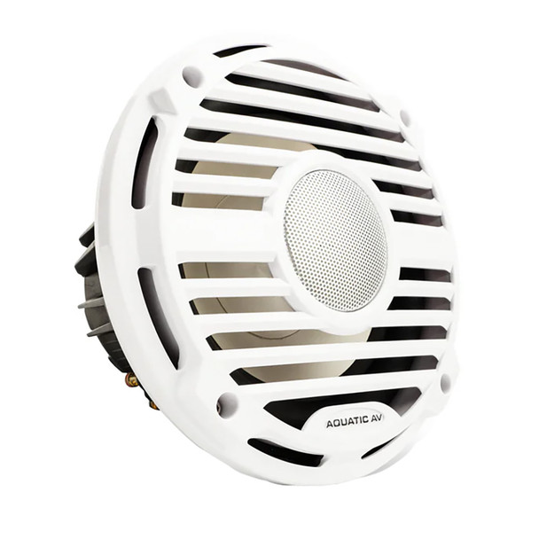 Aquatic AV PRO Sport 10-Inch RGB Subwoofer - White with 400W Power and Waterproof Design