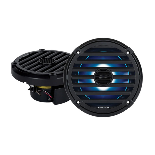 Aquatic AV ELITE 6.5-inch RGB Marine Speakers - Black Pair