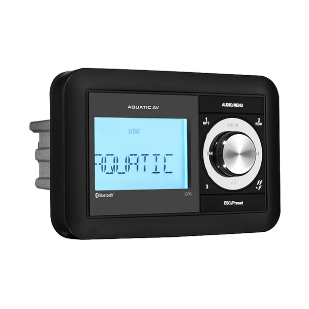 Aquatic AV CP6 Compact Stereo - High-Quality Bluetooth Marine Stereo with 288W Power and IP65 Rating
