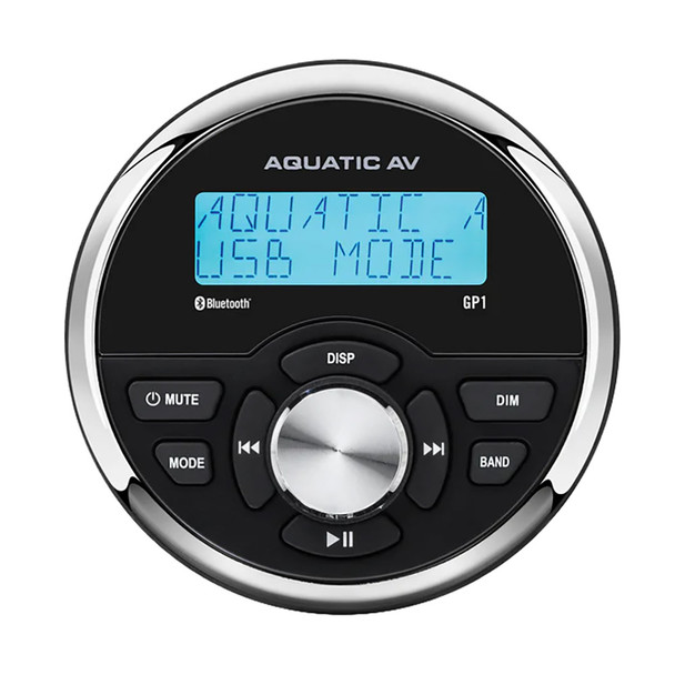 Aquatic AV GP1 Marine Gauge Stereo with Bluetooth and 288-Watt Power
