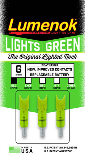 Lumenok Lighted Nock for Crossbows - Green, Part ECC3G by Lumenok