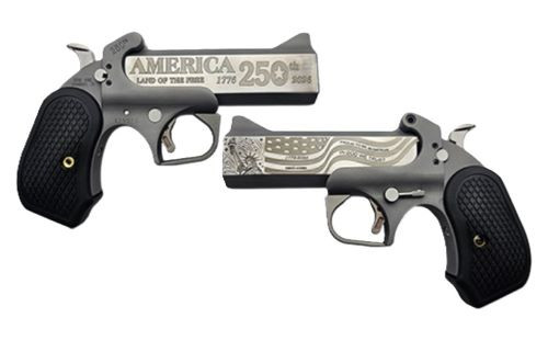 Bond Arms BA250TH-45/410 Double-Barrel Handgun with Stainless Finish and Rubber Grip