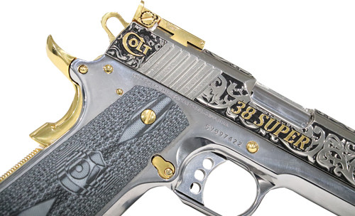 Colt Gold Cup Lite .38 Super Semi-Auto Pistol with Stainless Frame and Gold Slide