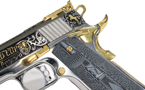 Colt Gold Cup Lite .38 Super Semi-Auto Pistol with Stainless Frame and Gold Slide