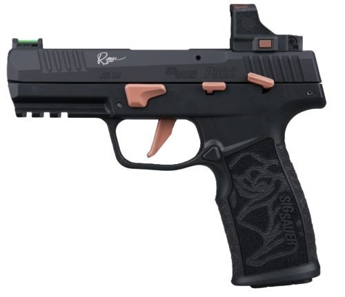 SIG Sauer P322 Rose 22LR Semi-Auto Pistol with Romeo-RS Compact Sight, 4-inch Barrel, Black Finish